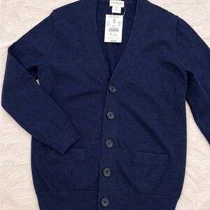 Crewcuts Kid Navy Blue Button Cardigan Sweater